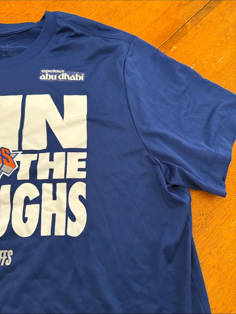 Nike Blue 'Win for the Boroughs' Knicks Playoffs T-Shirt xxl